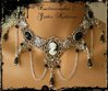 Gothic Necklace "Gemma" with Cameo and Stones